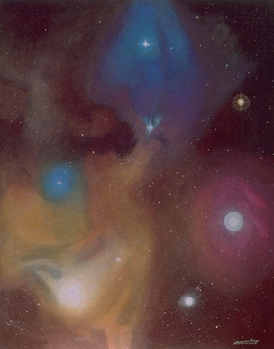 Antares and Reflection Nebula Around Rho Ophiuchus